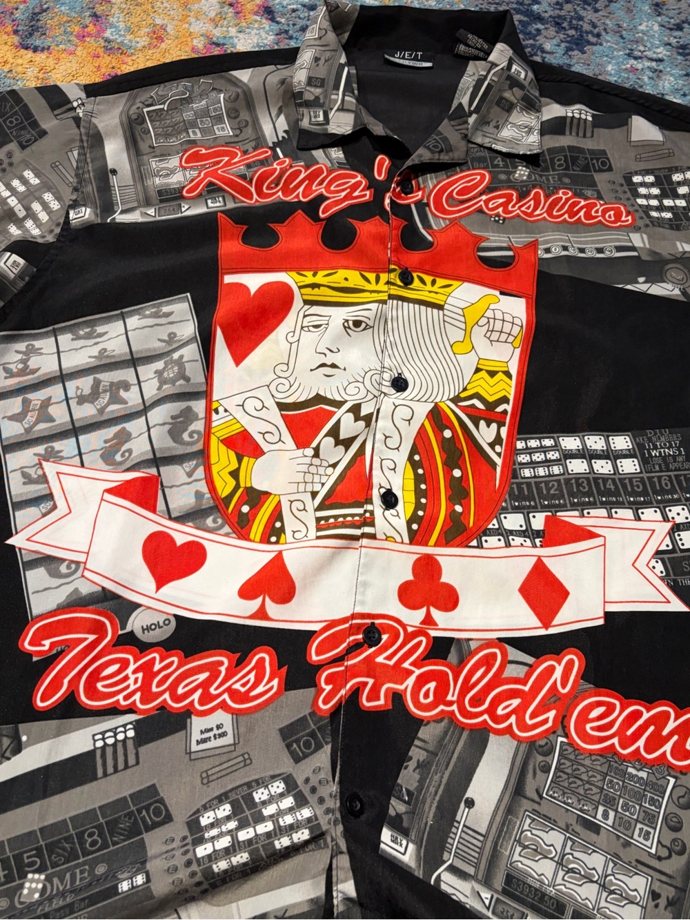 Y2K Casino all over print Button up